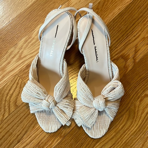 Loeffler Randall Camellia Pleated Knot Heeled Sandal Heel 8.5 NEW - Picture 3 of 12